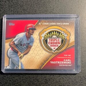 Topps 1967 Triple Crown Commemorative Patch Card